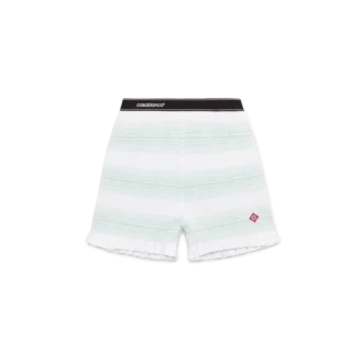 Pantalones cortos fruncidos a rayas