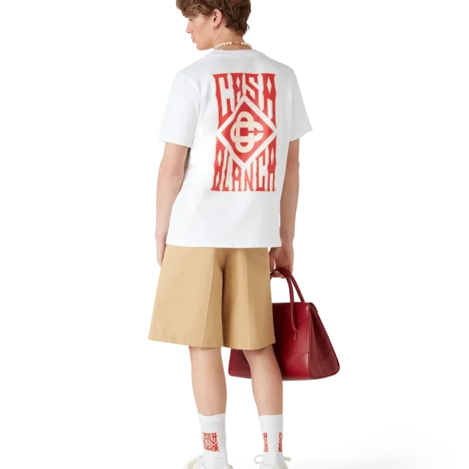 Pantalones cortos plisados de algodón