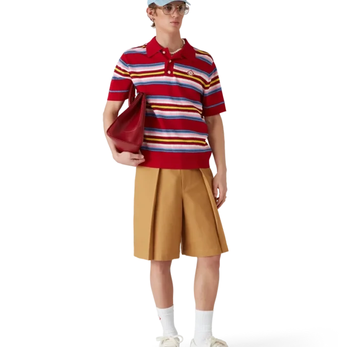 Pantalones cortos plisados de lana