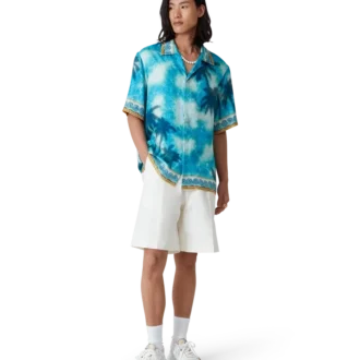 Pantalones cortos plisados de lino