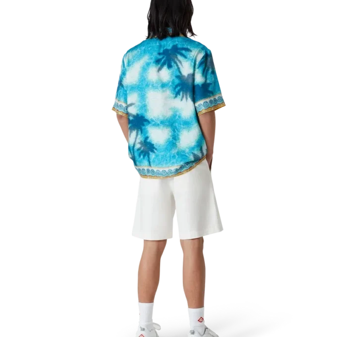 Pantalones cortos plisados de lino