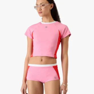 pantalones cortos tipo bikini rosa con monograma 2 330x330 - Pantalones cortos tipo bikini rosa con monograma