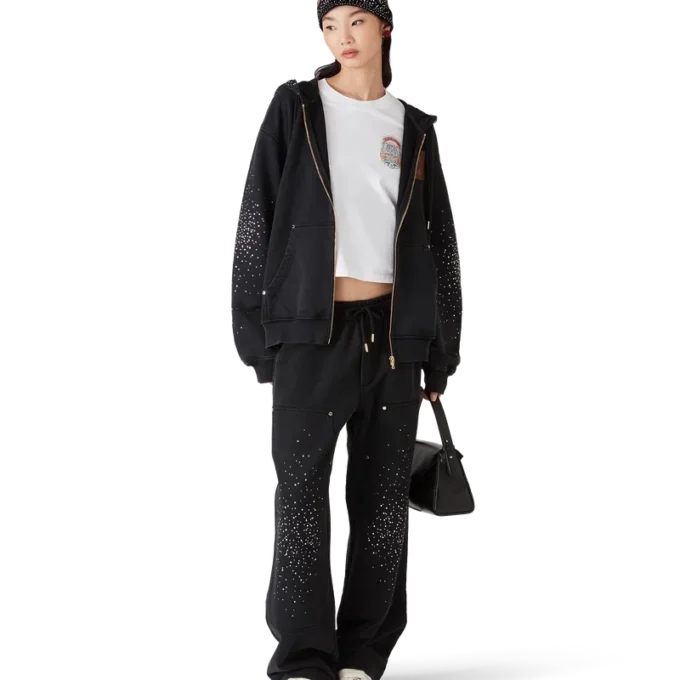 Pantalones de chándal con adornos de cristales de La Pramonition