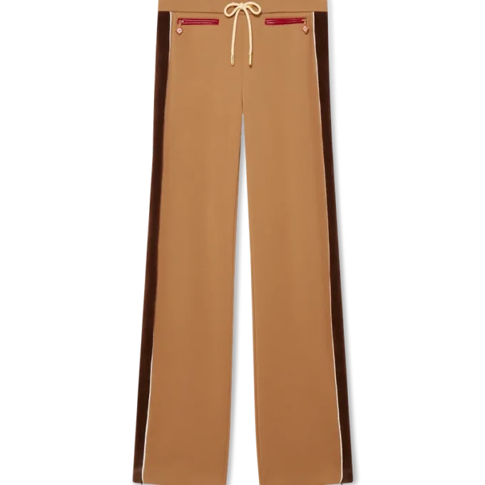 Pantalones de chándal con paneles de chenilla