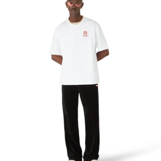 Pantalones de chándal de terciopelo con ribete degradado