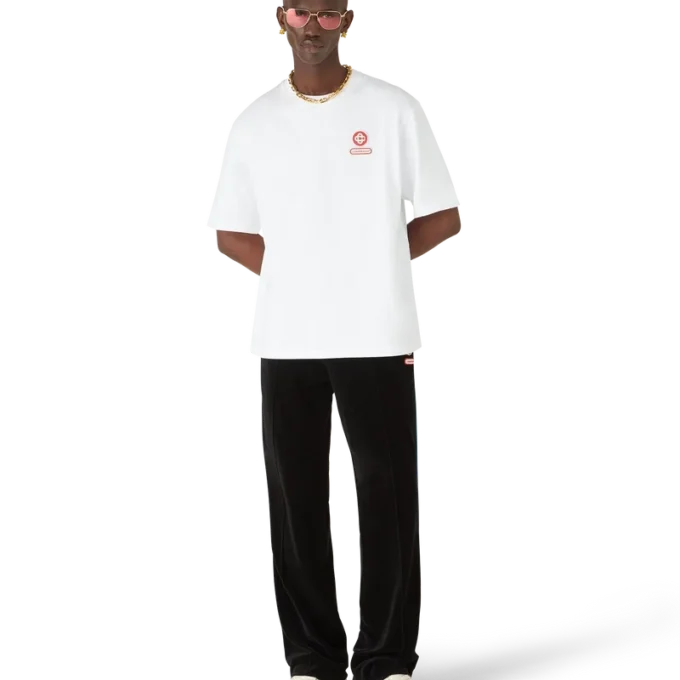 Pantalones de chándal de terciopelo con ribete degradado