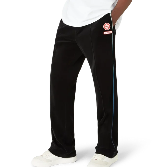 Pantalones de chándal de terciopelo con ribete degradado