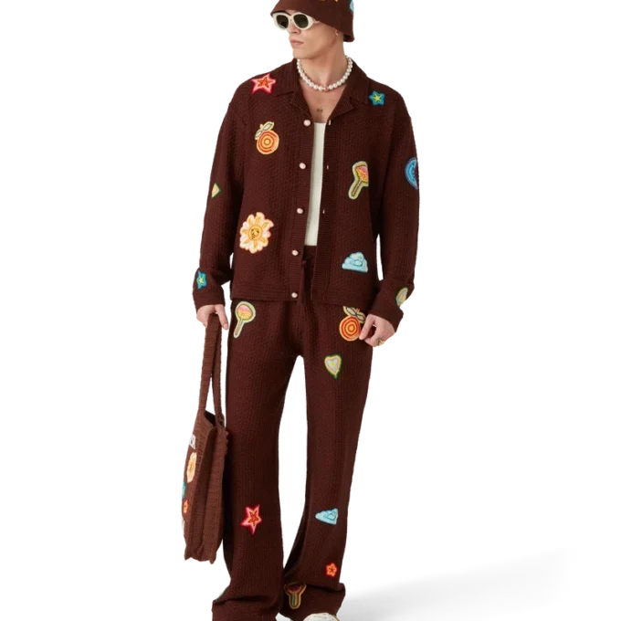 Pantalones de ganchillo con motivos