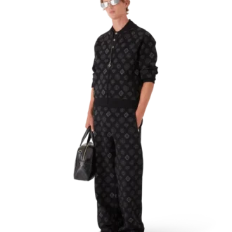 Pantalones de jacquard con monograma