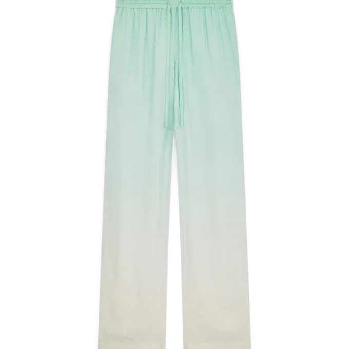 Pantalones de jacquard con monograma degradado