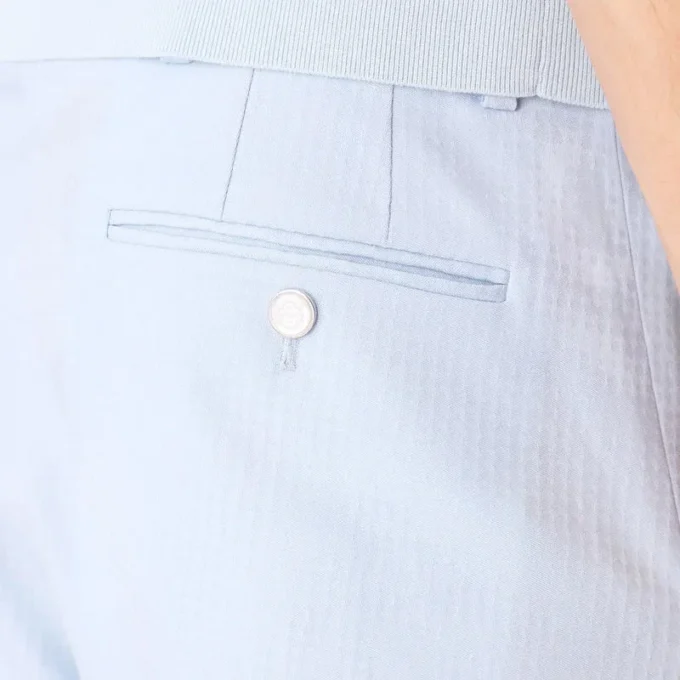 Pantalones de jacquard entallados con Monogram azul