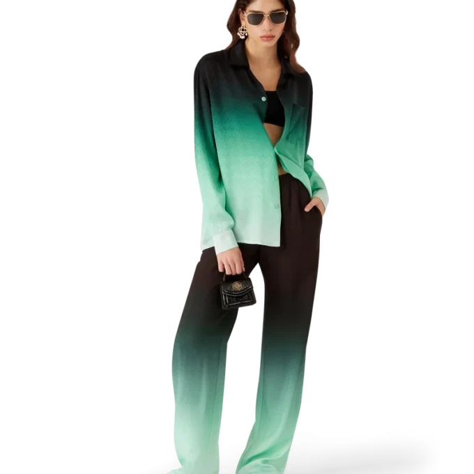 Pantalones de jacquard Ping Pong con degradado Pantalones de jacquard Ping Pong con degradado