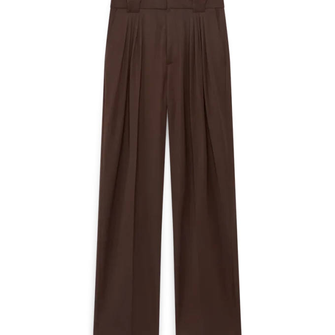 Pantalones de lana con cinco pliegues