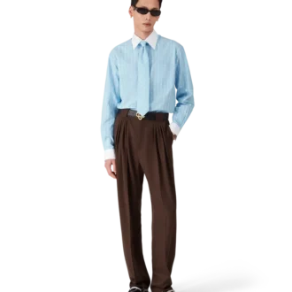 Pantalones de lana con cinco pliegues