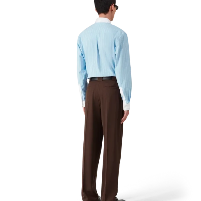 Pantalones de lana con cinco pliegues