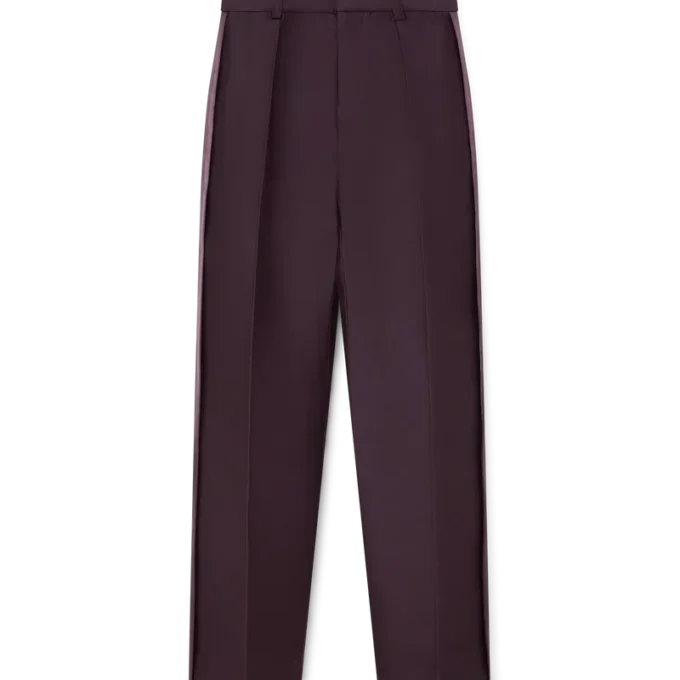 Pantalones de lana y seda con raya lateral a medida de Blend
