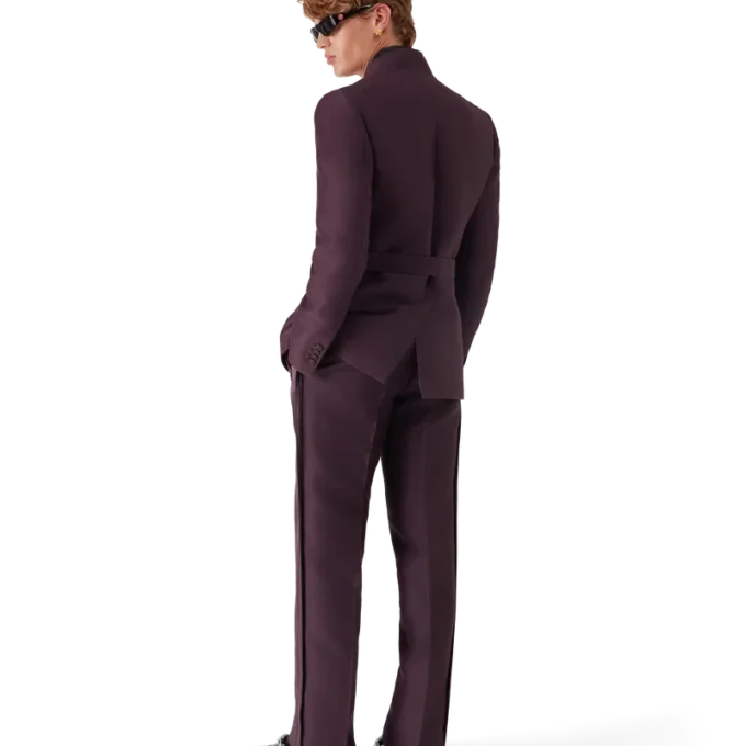 Pantalones de lana y seda con raya lateral a medida de Blend