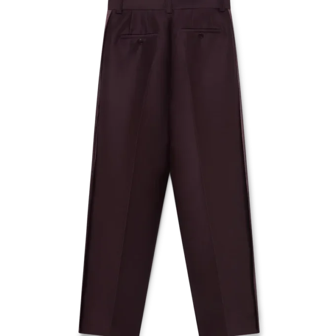 Pantalones de lana y seda con raya lateral a medida de Blend