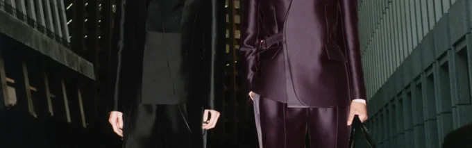 Chaqueta cruzada entallada de mezcla de lana y seda