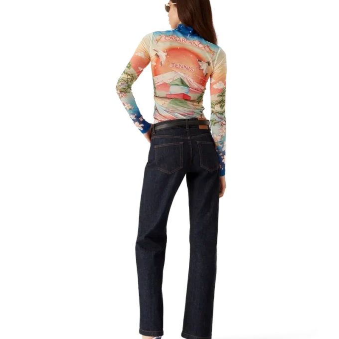 Pantalones de mezclilla con ribete Laurel