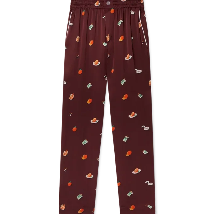 Pantalones de pijama de satén de seda Vices