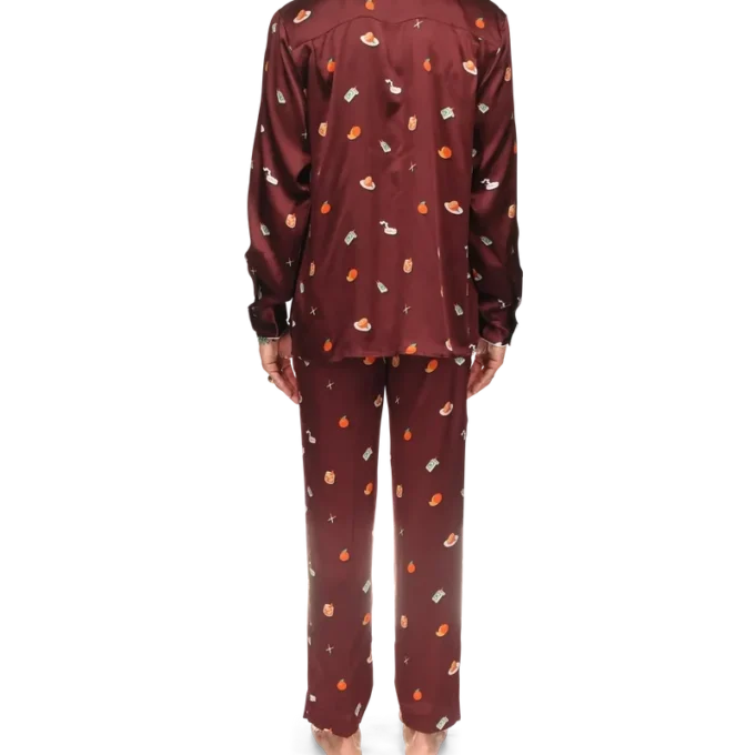 Pantalones de pijama de satén de seda Vices