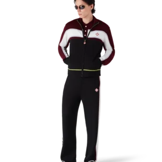 Pantalones de punto de merino a rayas