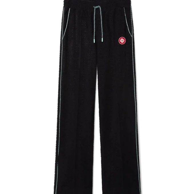 Pantalones de rizo con jacquard Monogram