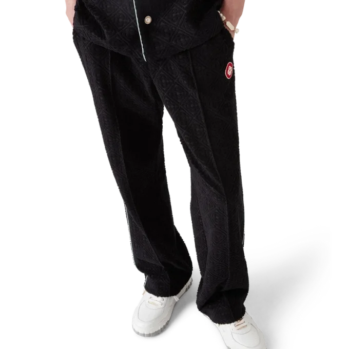 Pantalones de rizo con jacquard Monogram