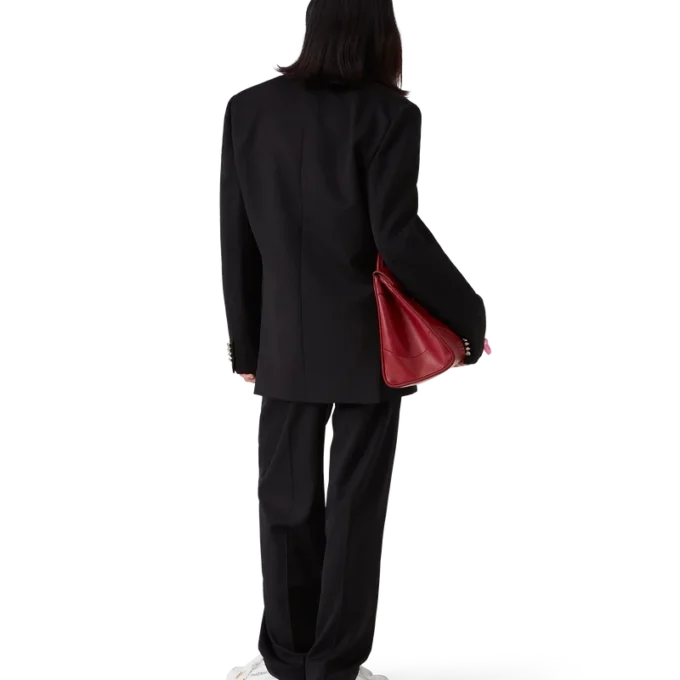 Pantalones de sastrería de lana con cinco pliegues