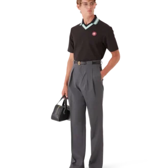 Pantalones de sastrería de lana con presillas de cinturón