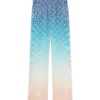 Pantalones de seda con degradado jacquard