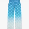 Pantalones de seda con Diamond Monogram de rombos en degradado azul