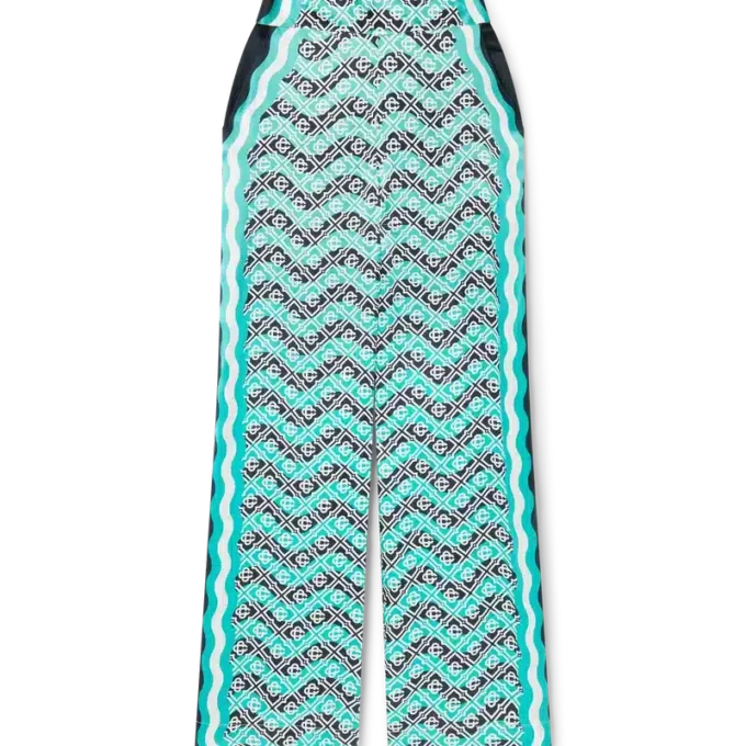 Pantalones de seda Monogram Wave