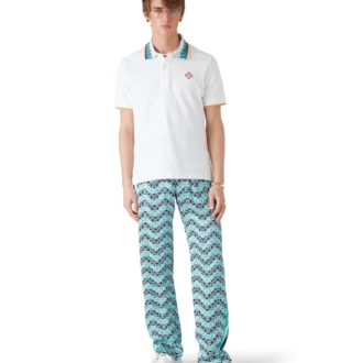 Pantalones de seda Monogram Wave