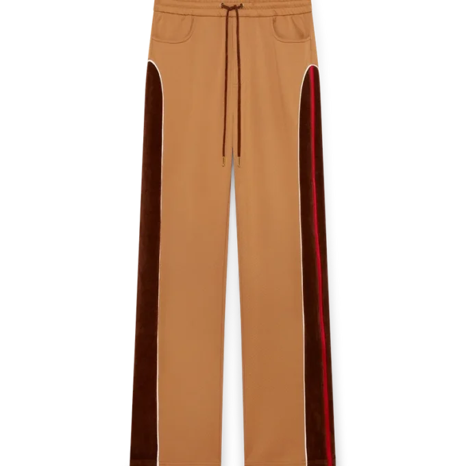 Pantalones deportivos con paneles de chenilla