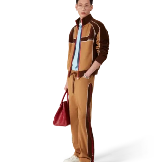 Pantalones deportivos con paneles de chenilla