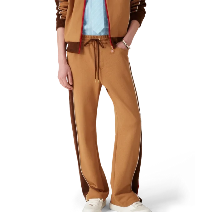 Pantalones deportivos con paneles de chenilla