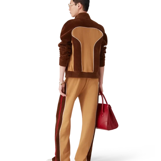 Pantalones deportivos con paneles de chenilla