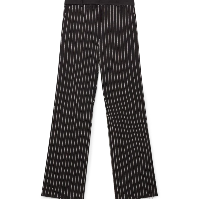 Pantalones entallados con adornos de cristales