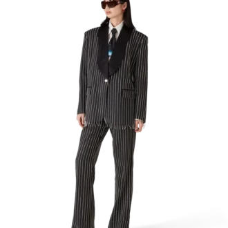 Pantalones entallados con adornos de cristales