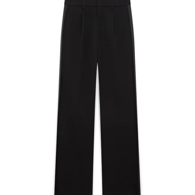 Pantalones plisados de lana