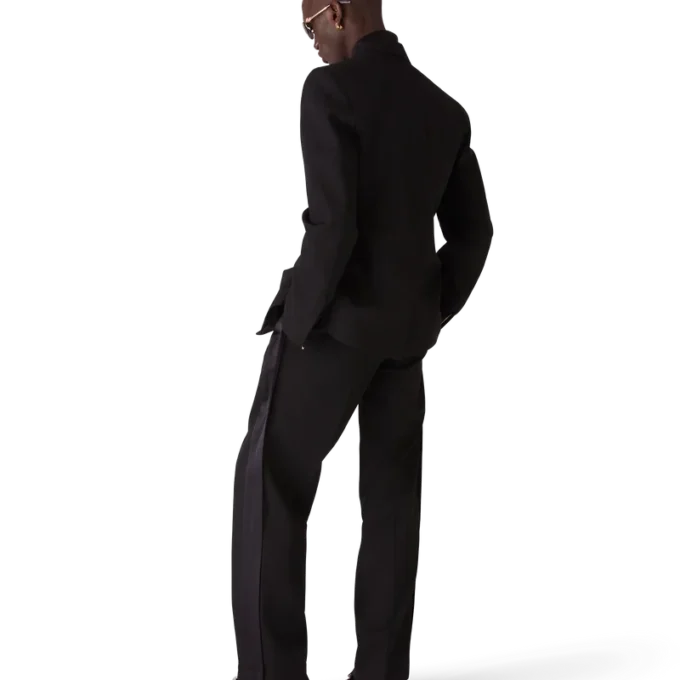 Chaqueta de lana de doble botonadura