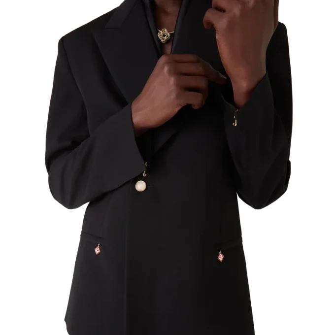 Chaqueta de lana de doble botonadura