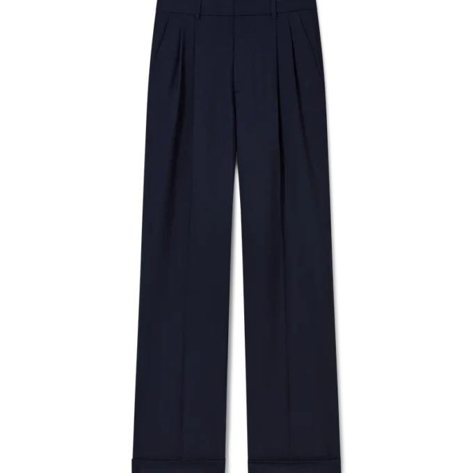 Pantalones plisados de lana a medida