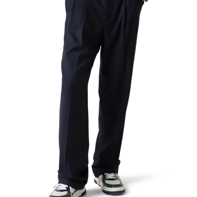 Pantalones plisados de lana a medida