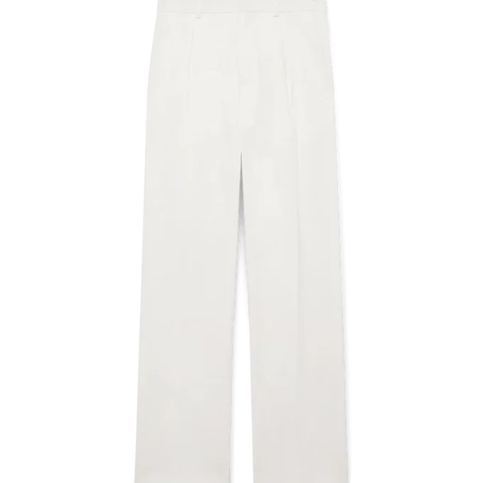 Pantalones plisados de lino