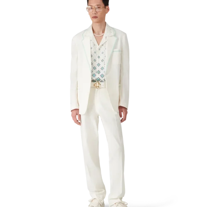 Pantalones plisados de lino