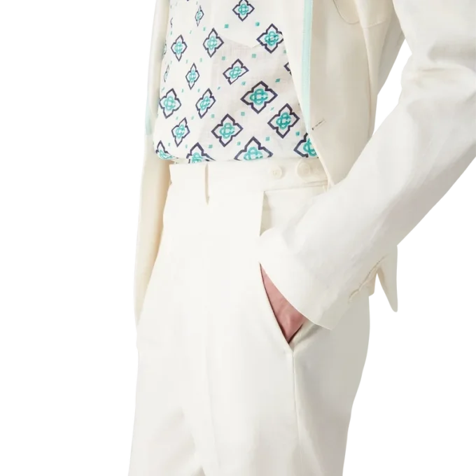 Pantalones plisados de lino