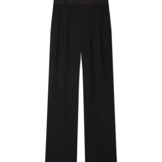 Pantalones plisados de sastrería de lana